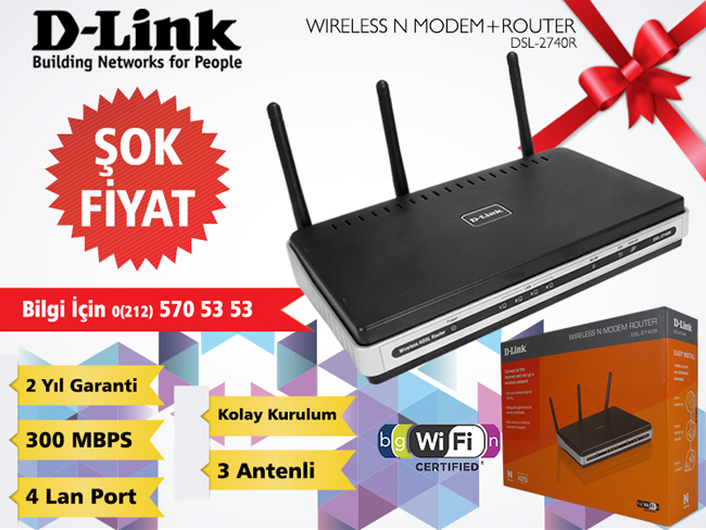 D-Link DSL-2740R Modem Router Türkiye’de İlk!
